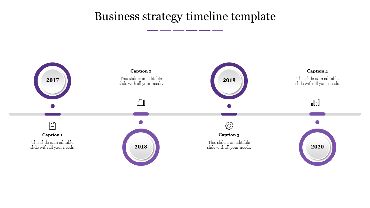 Free - Our Predesigned Business Strategy Timeline Template